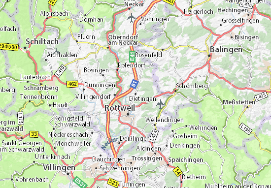 Karte Stadtplan Dietingen