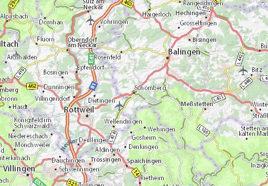 Karte Stadtplan Schömberg