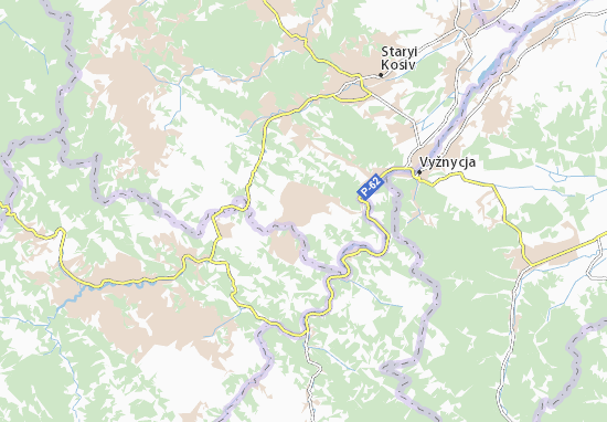 Kaart Plattegrond Velykyi Rozhyn