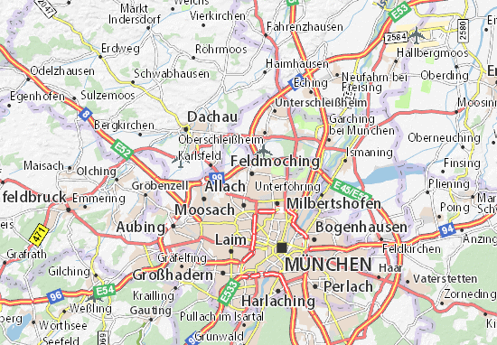 Karte Stadtplan Feldmoching