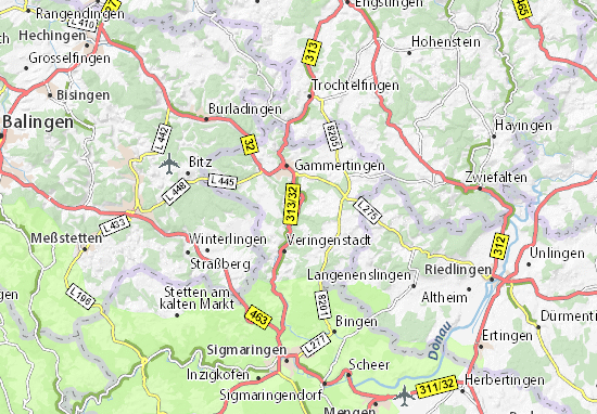 Karte Stadtplan Hettingen