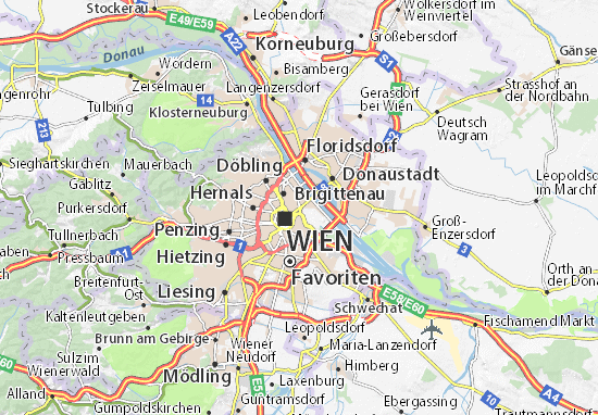 Karte Stadtplan Leopoldstadt