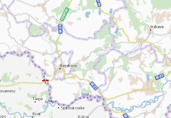 Velyki Berehy Map