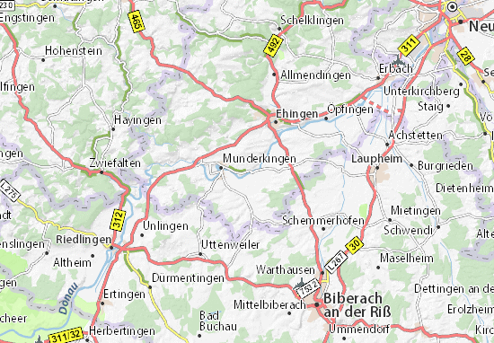 Karte Stadtplan Rottenacker