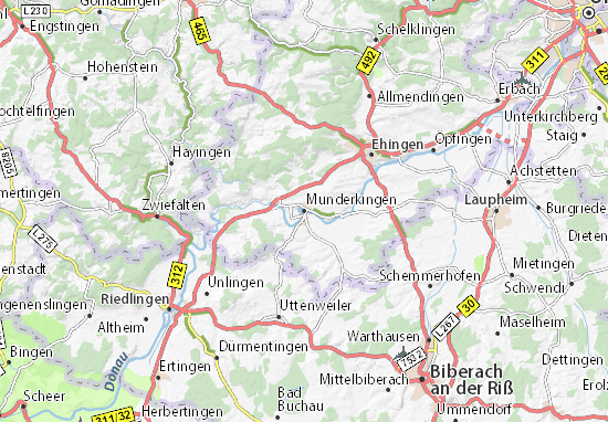 Karte Stadtplan Munderkingen