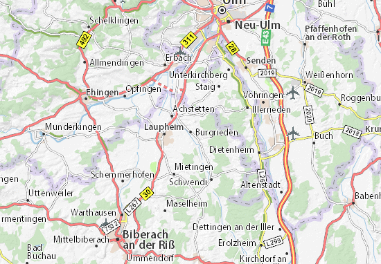 Karte Stadtplan Burgrieden
