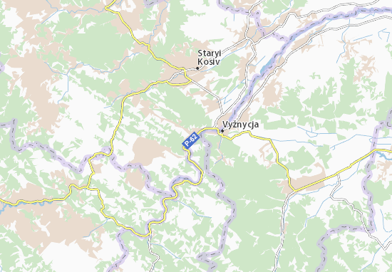 Karte Stadtplan Tyudiv