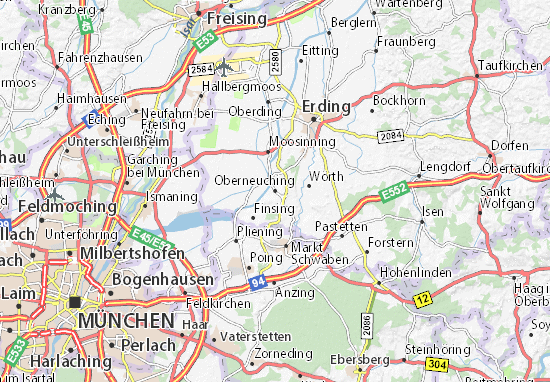 Karte Stadtplan Oberneuching