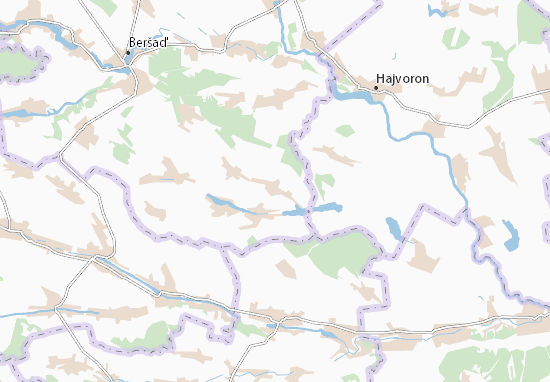 Karte Stadtplan Kydrasivka