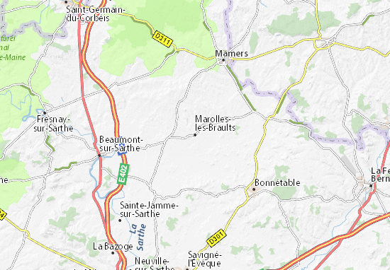 Kaart Plattegrond Marolles-les-Braults