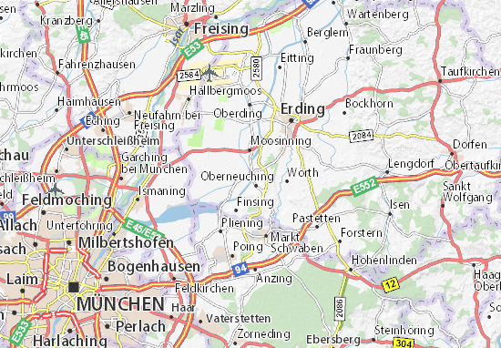 Karte Stadtplan Neuching