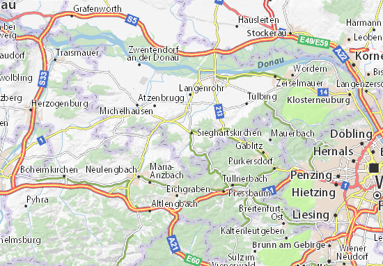 Karte Stadtplan Sieghartskirchen