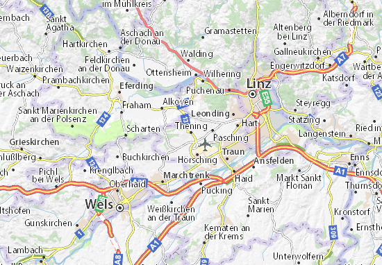 Karte Stadtplan Thening