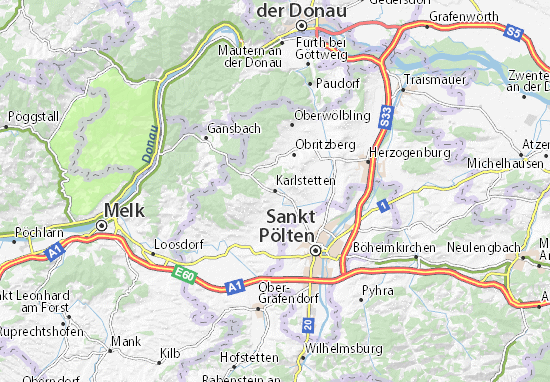 Karte Stadtplan Karlstetten