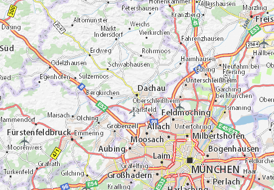 Karte Stadtplan Dachau