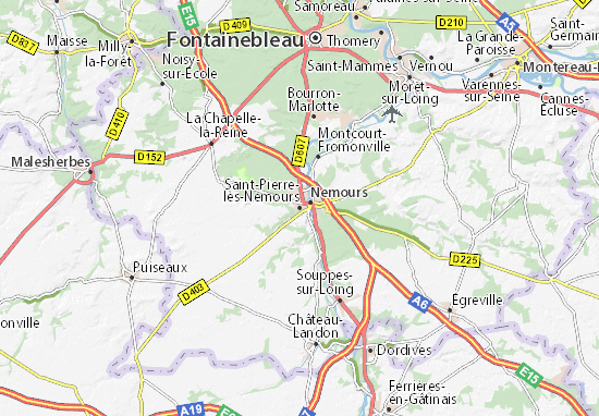 Kaart Plattegrond Saint-Pierre-lès-Nemours