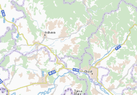 Karte Stadtplan Velykyi Rakovets&#x27;