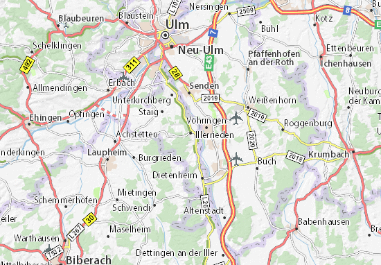 Karte Stadtplan Illerrieden