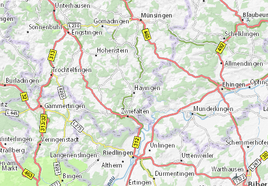 Karte Stadtplan Hayingen