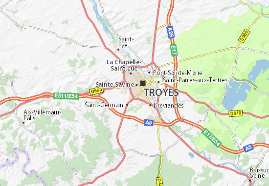 Kaart Plattegrond Saint-André-les-Vergers
