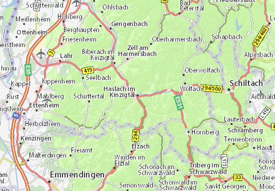 Haslach im Kinzigtal Map