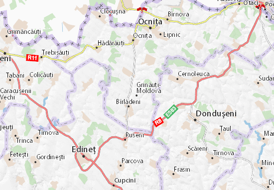 Kaart Plattegrond Grinăuţi-Moldova