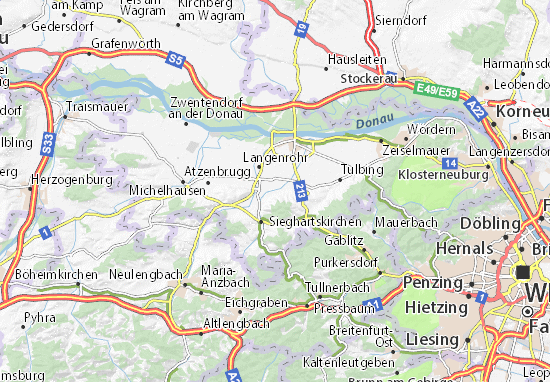 Karte Stadtplan Baumgarten am Tullnerfeld