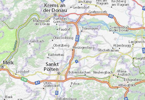 Karte Stadtplan Herzogenburg
