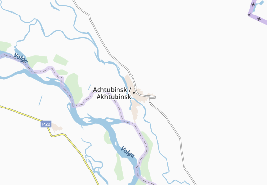 Kaart Plattegrond Achtubinsk