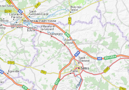 Carte-Plan Pont-sur-Yonne