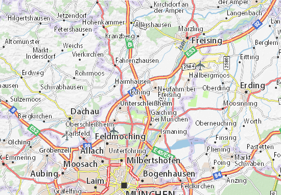 Karte Stadtplan Eching