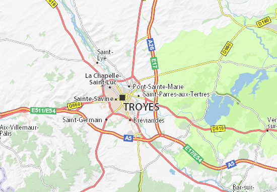 Karte Stadtplan Saint-Parres-aux-Tertres