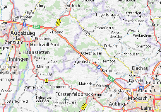 Kaart Plattegrond Odelzhausen