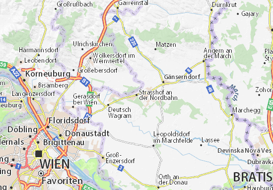 Karte Stadtplan Strasshof an der Nordbahn