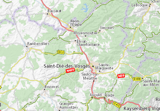 Mapas-Planos Saint-Michel-sur-Meurthe