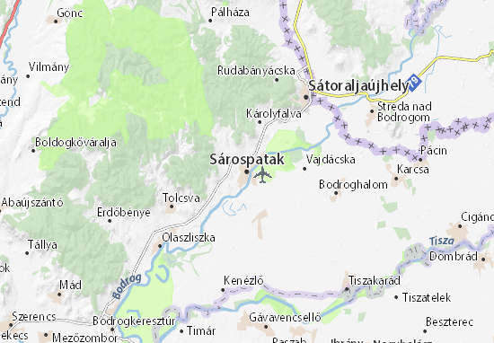 Karte Stadtplan Sárospatak