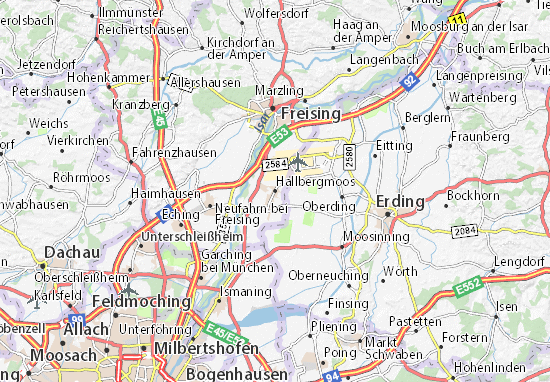 Karte Stadtplan Hallbergmoos