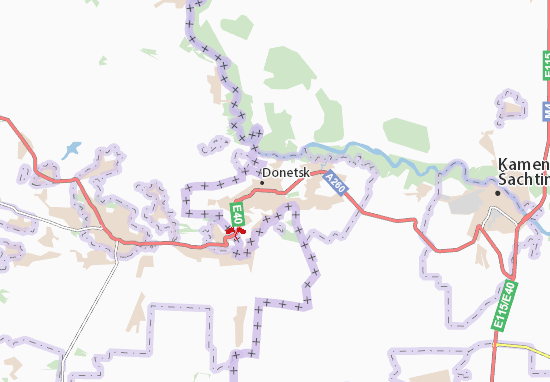 Karte Stadtplan Donetsk