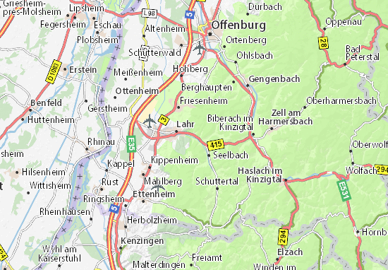 Karte Stadtplan Kuhbach