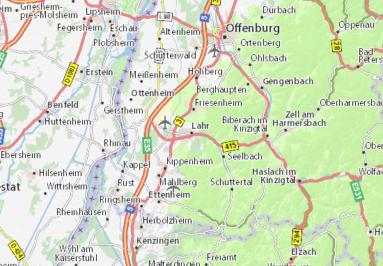 Karte Stadtplan Lahr