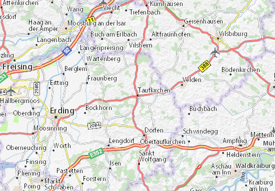 Karte Stadtplan Taufkirchen