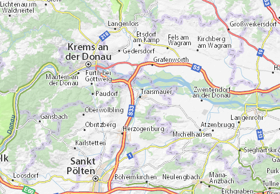 Karte Stadtplan Traismauer