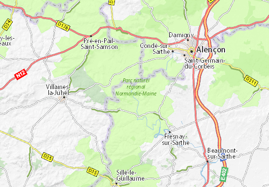 carte michelin saint leonard des bois plan saint leonard des bois viamichelin