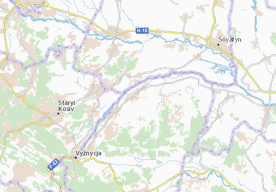 Karte Stadtplan Banyliv