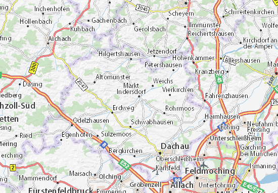 Karte Stadtplan Markt Indersdorf