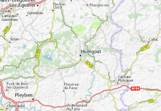 Karte Stadtplan Huelgoat