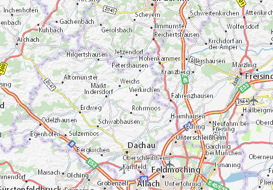 Karte Stadtplan Vierkirchen