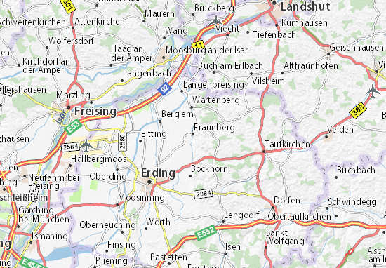 Karte Stadtplan Fraunberg