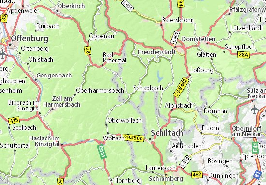 Mapa Schapbach