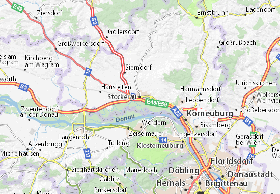 Karte Stadtplan Stockerau